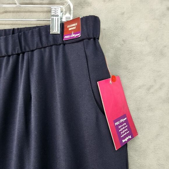 NWT 212 Dress Pants Women’s 20W Short Pull-On Blue Elastic Waist Pockets Career - Picture 4 of 15